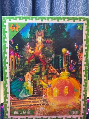 Toy Town "Pumpkin Carriage" 1000-Piece Jigsaw Puzzle - Fantasy Cinderella Theme